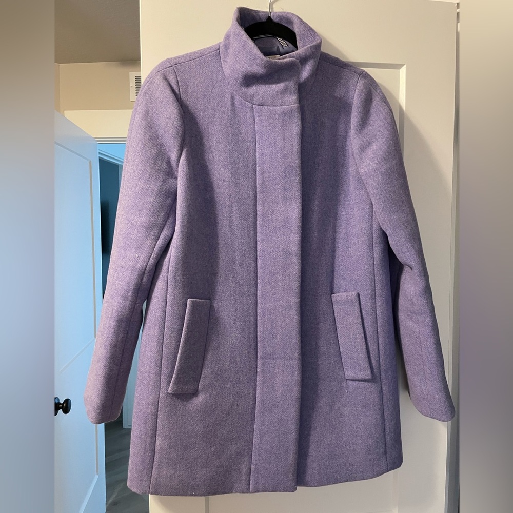 Jcrew j.crew j crew cocoon lilac wool coat size 2 J. Crew